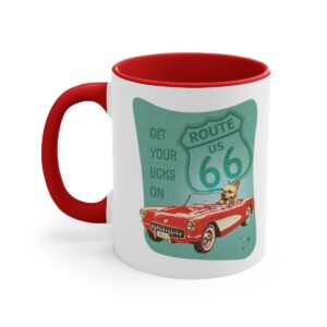 Route 66 Frenchie - Coffee Mug, 11oz