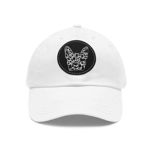 Frenchie Silhouettes Hat with Leather Patch (Round)